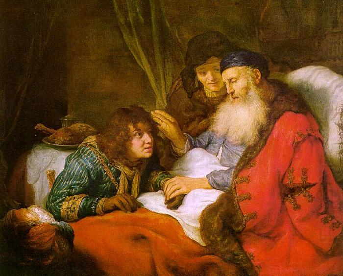 FLINCK, Govert Teunisz. Isaac Blessing Jacob dfg china oil painting image